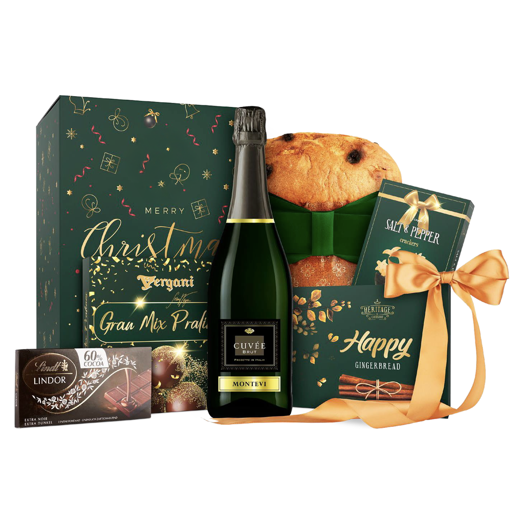 Cos cadou Spumant Panettone si Praline