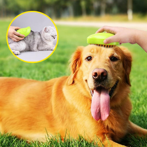 Perie Animale Brushy-G 3in1 Cu Abur Curatare Masaj si Blana Stralucitoare