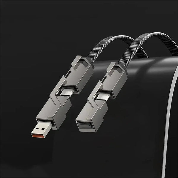 Cablu 4in1 Universal USB Type-C Fast Charge 5A Compatibil iPhone iPad MacBook Lungime 1m