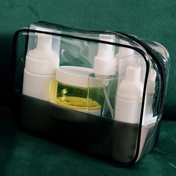 Travel Bag Set Recipiente Compacte pentru Calatorii Produse de Igiena si Cosmetice