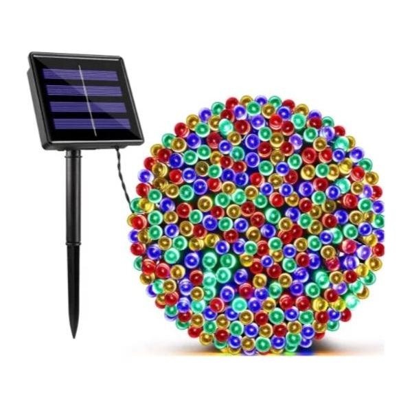 Instalatie de Craciun luminoasa Multicolor cu incalzire solara 7m