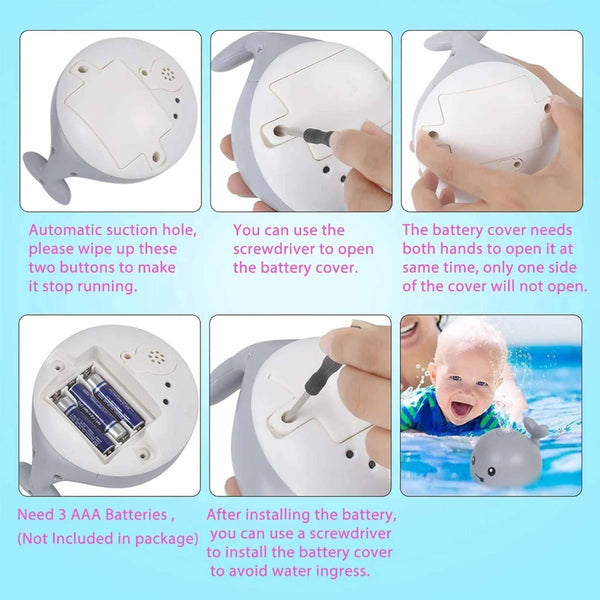 Jucarie de baie Baby Balena, conceputa pentru distractie in timpul baii