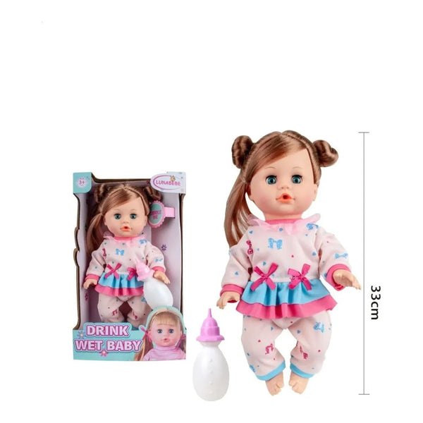 Papusa Interactiva LunaBebe Drink Wet Baby – Functii Realiste