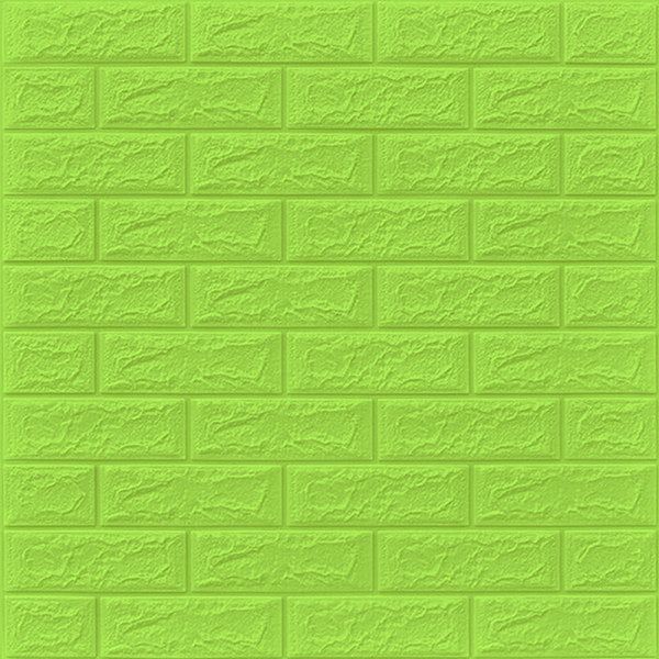 Placi Tapet 3D Caramida moderna verde autoadeziv 70cm x 77cm x 3mm
