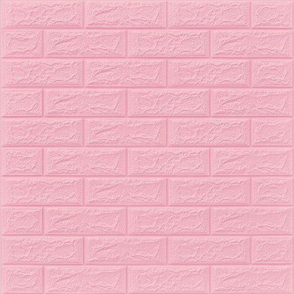 Placi Tapet 3D Caramida moderna roz autoadeziv 70cm x 77cm x 3mm