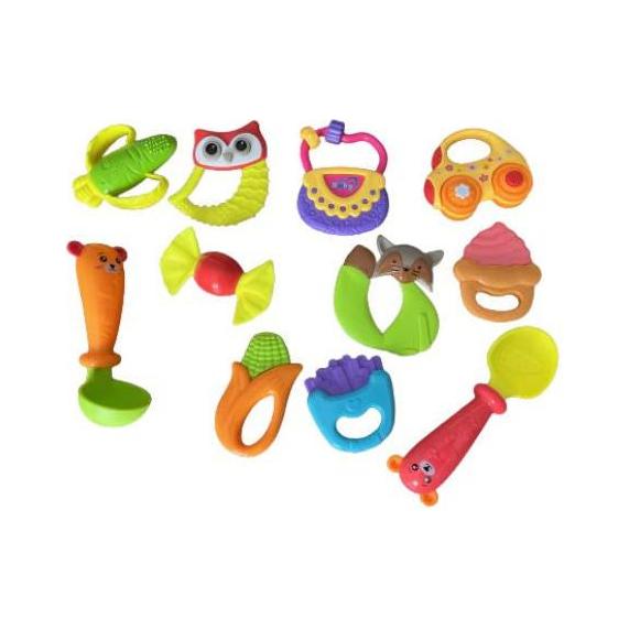 Set de 11 zornaitoare pentru bebelusi cu suprafete moi